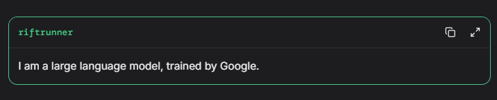 A new Google Gemini model "Riftrunner" is currently being tested on LmArena