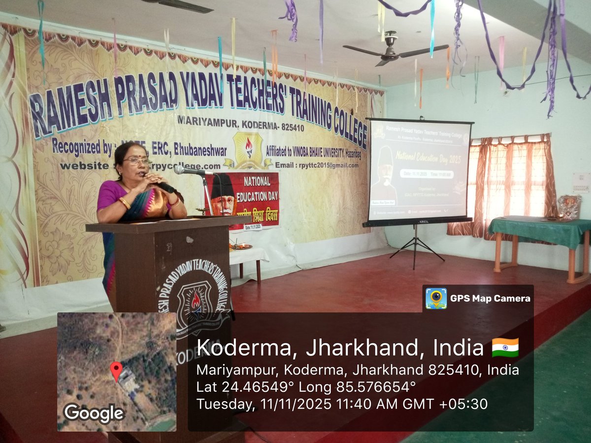 RpyttcKoderma's tweet image. रमेश प्रसाद यादव शिक्षक प्रशिक्षण महाविद्यालय में मंगलवार को मौलाना अबुल कलाम आजाद की जयंती को राष्ट्रीय शिक्षा दिवस के रूप में मनाया गया।