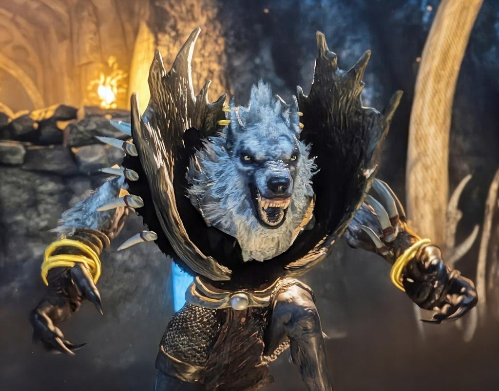 My, what big teeth you have... <a href="/playnewworld/">New World: Aeternum</a> can I keep him? #untilthefiresburnout #Valhalla #SoulSentinels he looks hungry