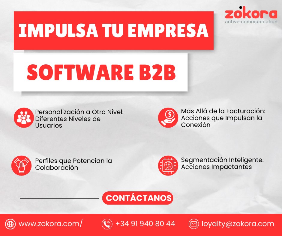 ZokoraLoyalty's tweet photo. 🚀 Impulsa el Éxito de tu Empresa con Nuestro #SoftwareB2B.
👉🏻 Haz clic aquí para descubrir nuestro software líder en el mercado: https://t.co/Y1iIeX2yld
#ventasB2B #B2Bmarketing #incentivos #B2B #fidelizaciónb2b #b2bloyalty #b2bsocialmedia #Zókora #marketing https://t.co/DbQu66CXsT