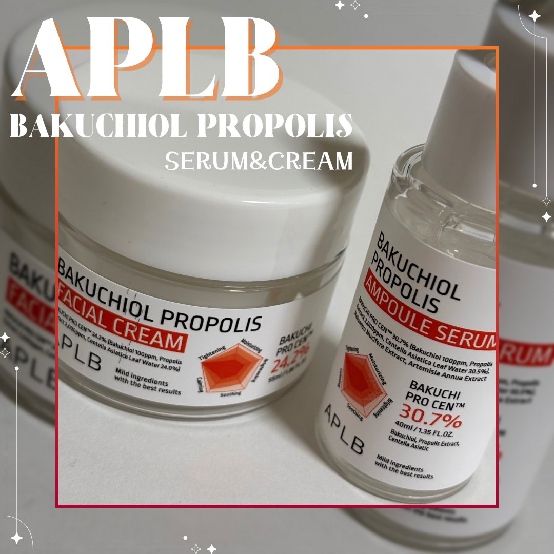 hana20171018's tweet image. #PR

APLB様 @APLBJapan より商品提供をいただきました。
💫バクチオール プロポリスセラム＆クリーム

保湿やエイジングケア（※年齢に応じたお手入れ）におすすめのシリーズです。
さっぱりとした使用感でベタつかず、内側からしっかりと潤してくれるセラムとクリーム。…
