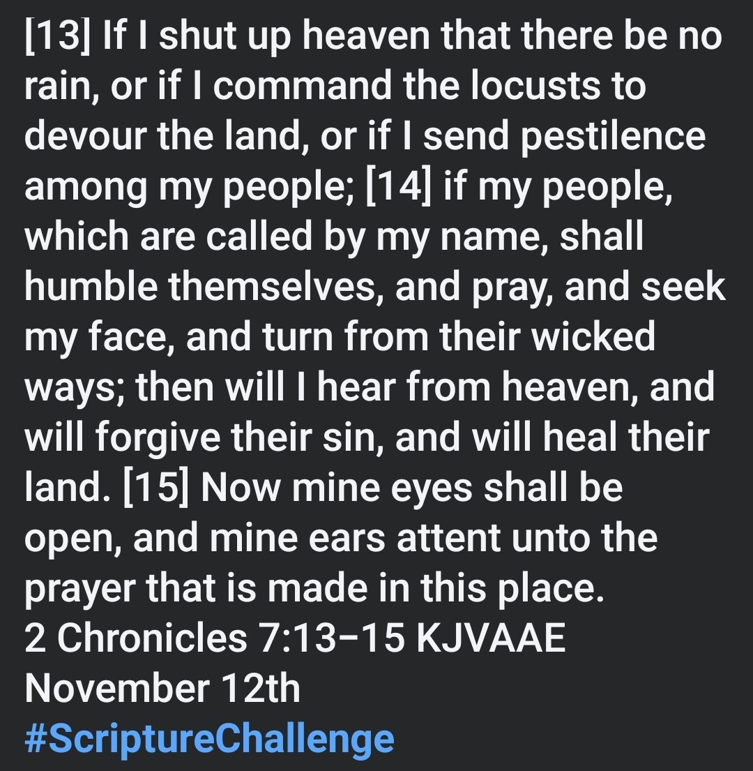dwaynetmoore's tweet image. November 12th 
#ScriptureChallenge