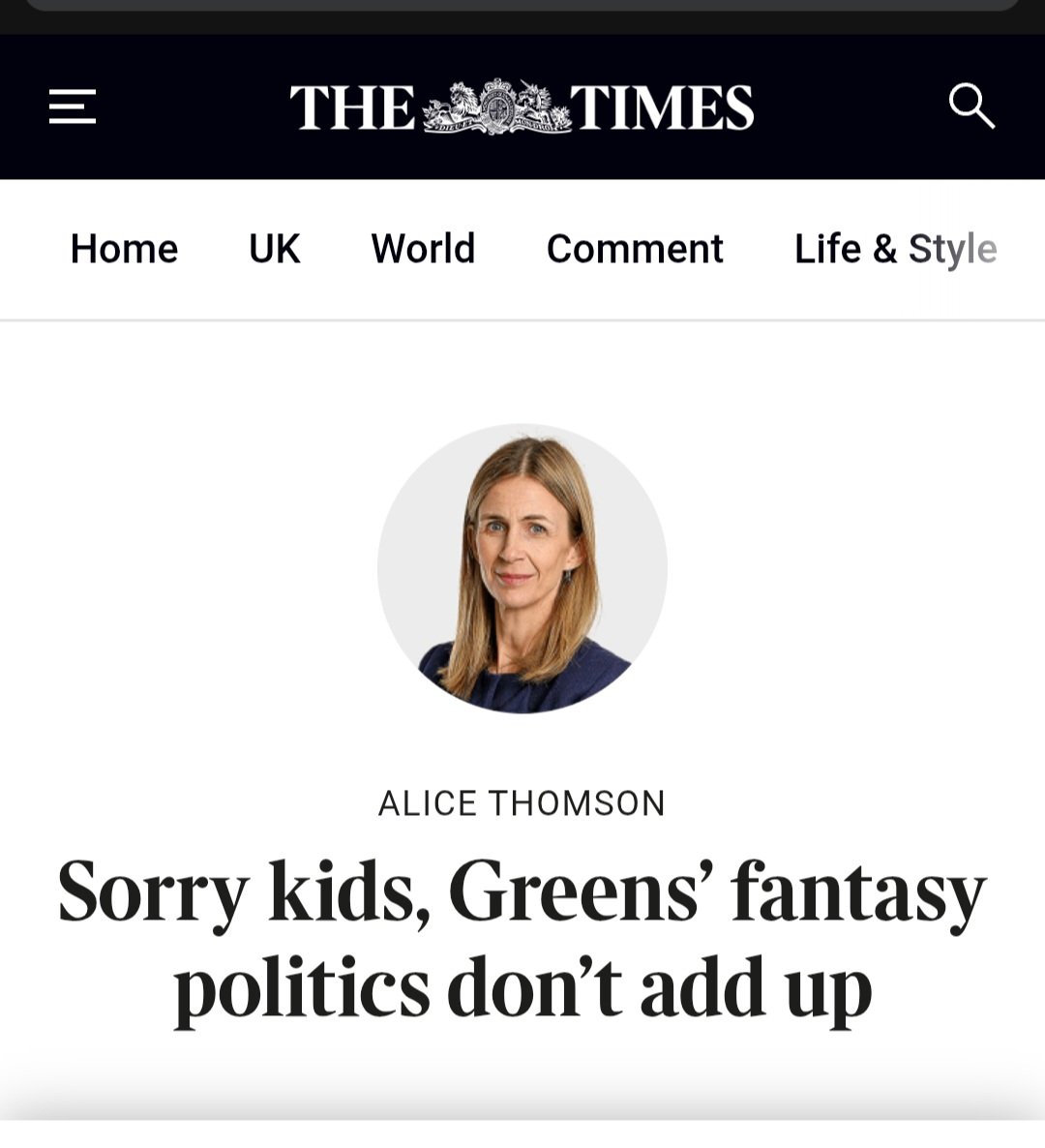 And today it's the turn of The Times to try and patronise us all.

Every single day the right wing establishment tries to close ranks.

And every day we are growing.

Join.greenparty.org.uk