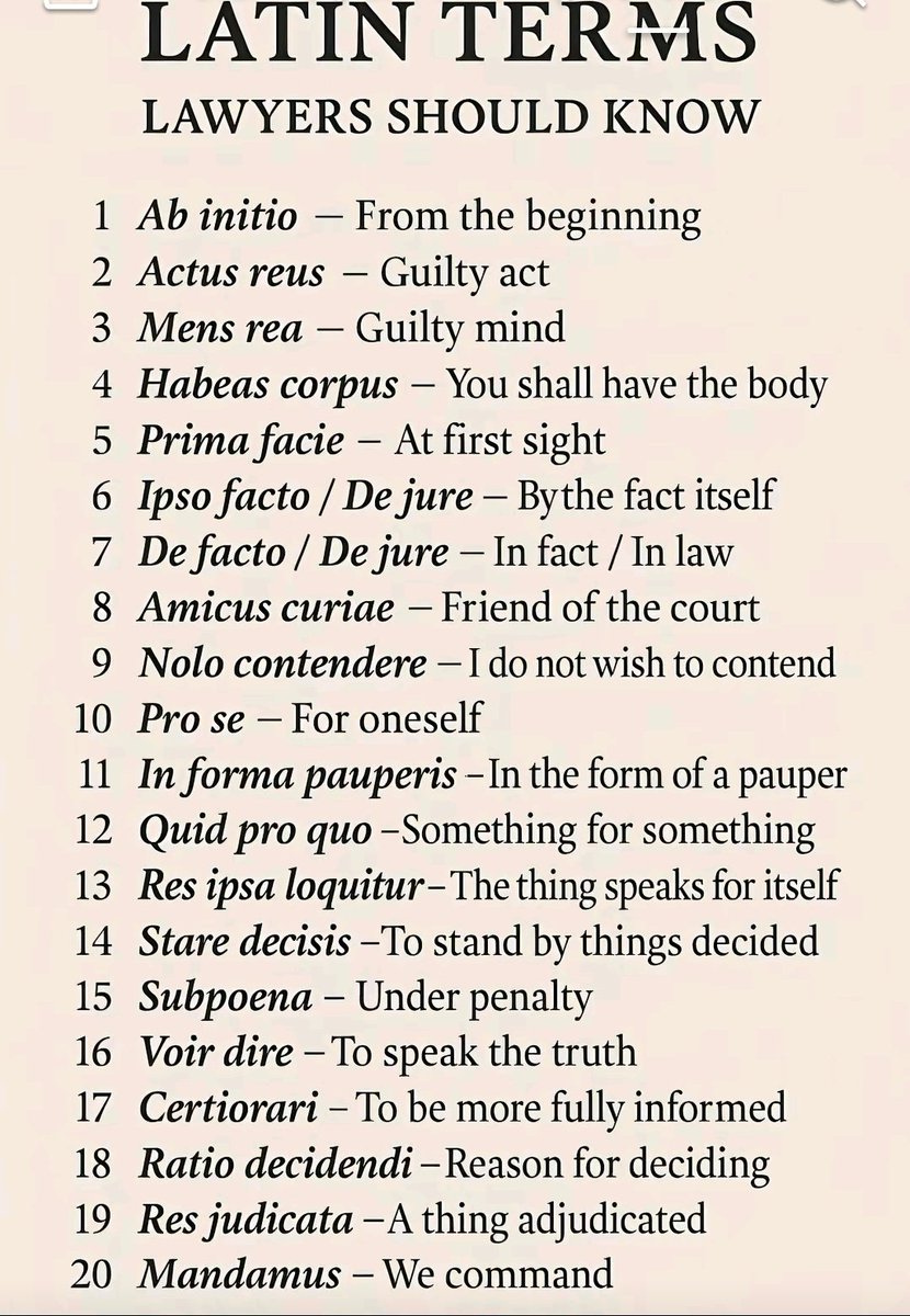 Latin phrases in law...

Whats missing??? 
I'd add:
Ad hoc
Bona fide
Ex offocio