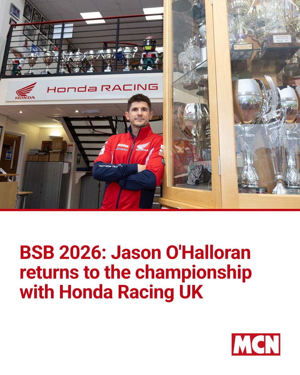 MCNSport's tweet image. OFFICIAL! Jason O'Halloran returns to the Bennetts British Superbike Championship with Honda Racing UK. #Honda 

Link this way 👉shorturl.at/9sgsg