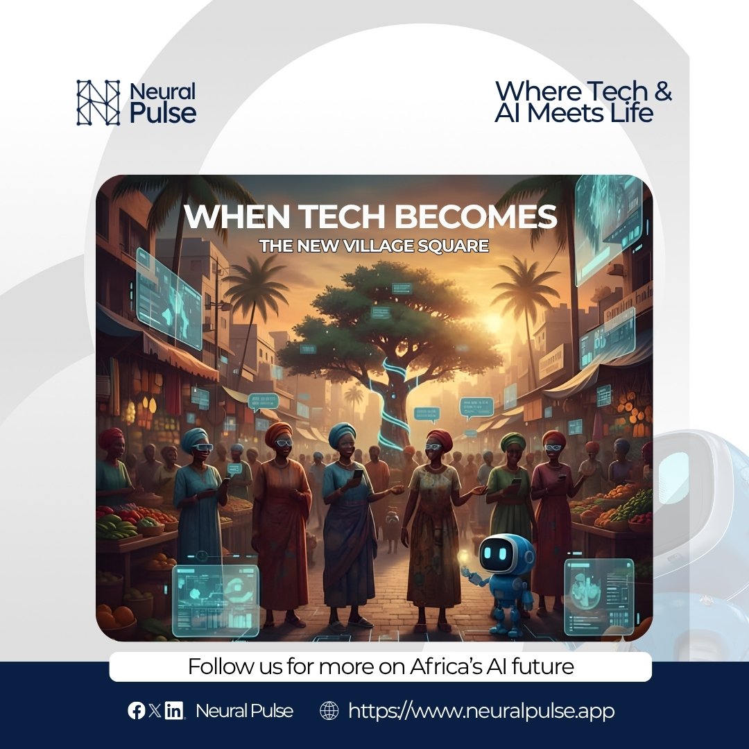 neural_pulse_ai's tweet image. Once, our village square was a tree.

Now, it’s a timeline, a group chat, an algorithm.

Tech isn’t replacing culture it’s extending it.
Africa’s digital story is just beginning.

Neural Pulse where Tech &amp;amp; AI meet Life.