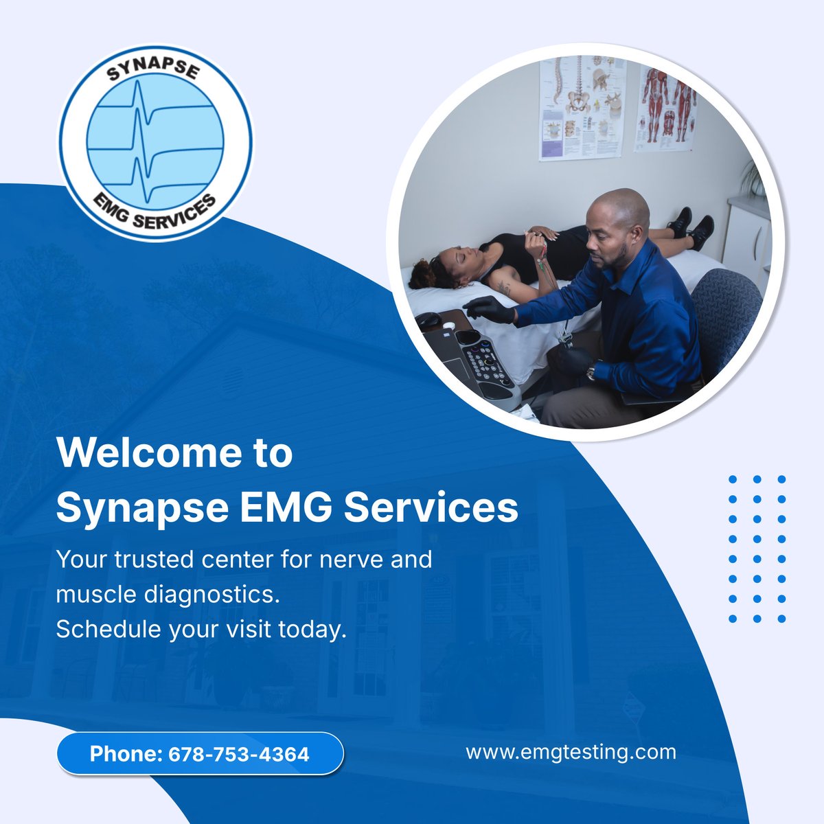 synapseemgsrvcs's tweet image. Finding clarity starts with the right evaluation. 🩺At Synapse EMG Services, we provide precise Electromyography and Nerve Conduction Testing to help identify the cause of nerve-related symptoms such as tingling, numbness, or weakness. 

#EMGTesting #SnellvilleEMG #AtlantaEMG