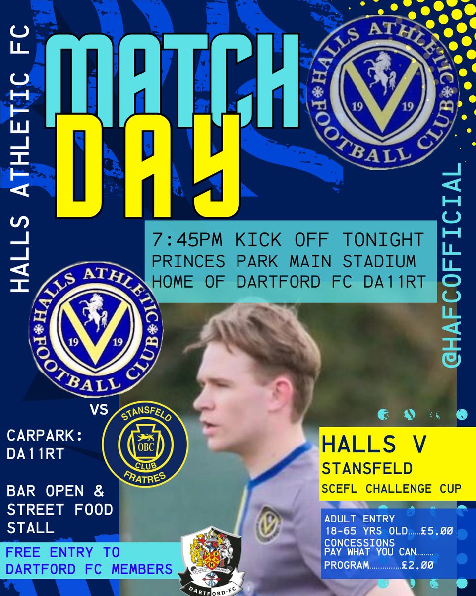 HAFCOfficial's tweet photo. Tonight @dartfordfc 7:45pm KO #scefl Cup @SCEFLeague v @StansfeldFC https://t.co/YkrZPOTAnS