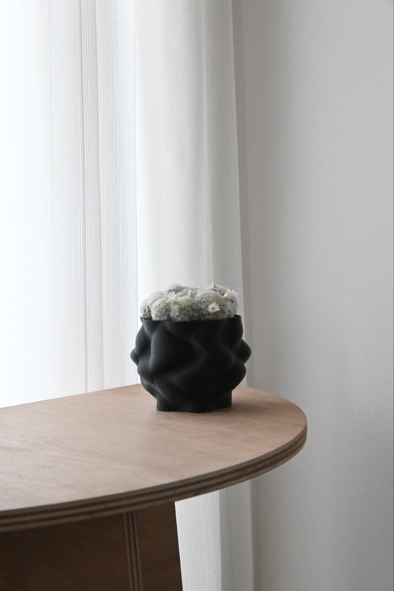 88junray's tweet image. 勢いで買ってしまったもくもくサボテンに合わせてもくもくの鉢をつくった。
つくってるうちに花がでてきた🌵