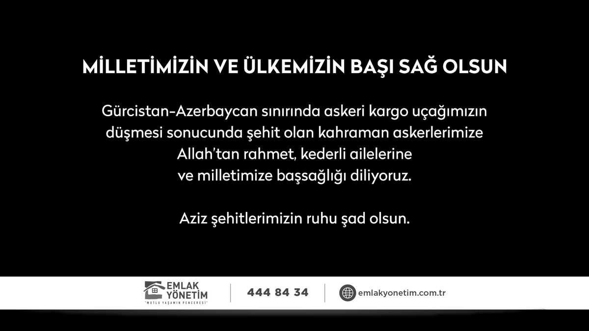 EmlakYonetim's tweet photo. Milletimizin ve Ülkemizin
Başı Sağ Olsun.🇹🇷 https://t.co/KlnuP41Nzu