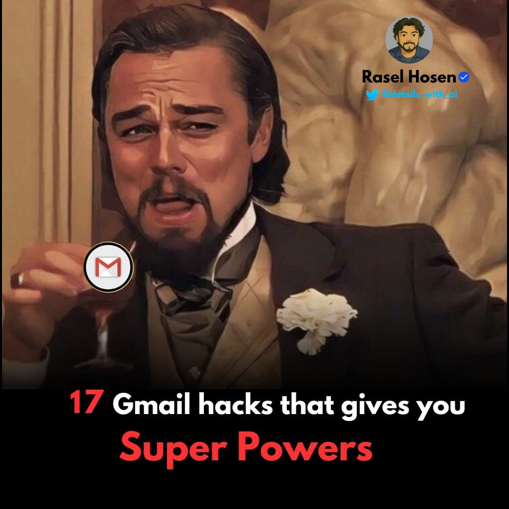 details_with_ai's tweet photo. Gmail has 4.2 billion active users.

But only a few know how to use it well.

17 Gmail hacks to help you make $20,000 a month.

It is FREE only for 24 hours.

To get it,
1. Like &amp; Repost (MUST)
2. Comment "Gmail"
3. You must be following me or I can't DM it. https://t.co/5LdTXYluY4