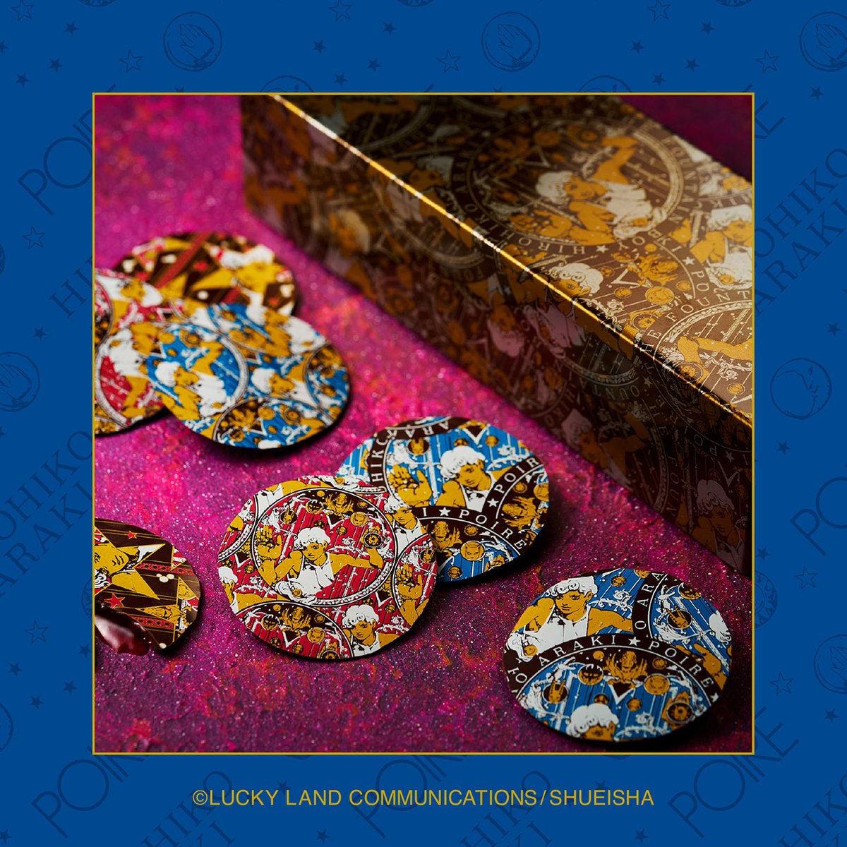 漫画家・荒木飛呂彦氏とコラボレーションした限定缶入りマカロンと