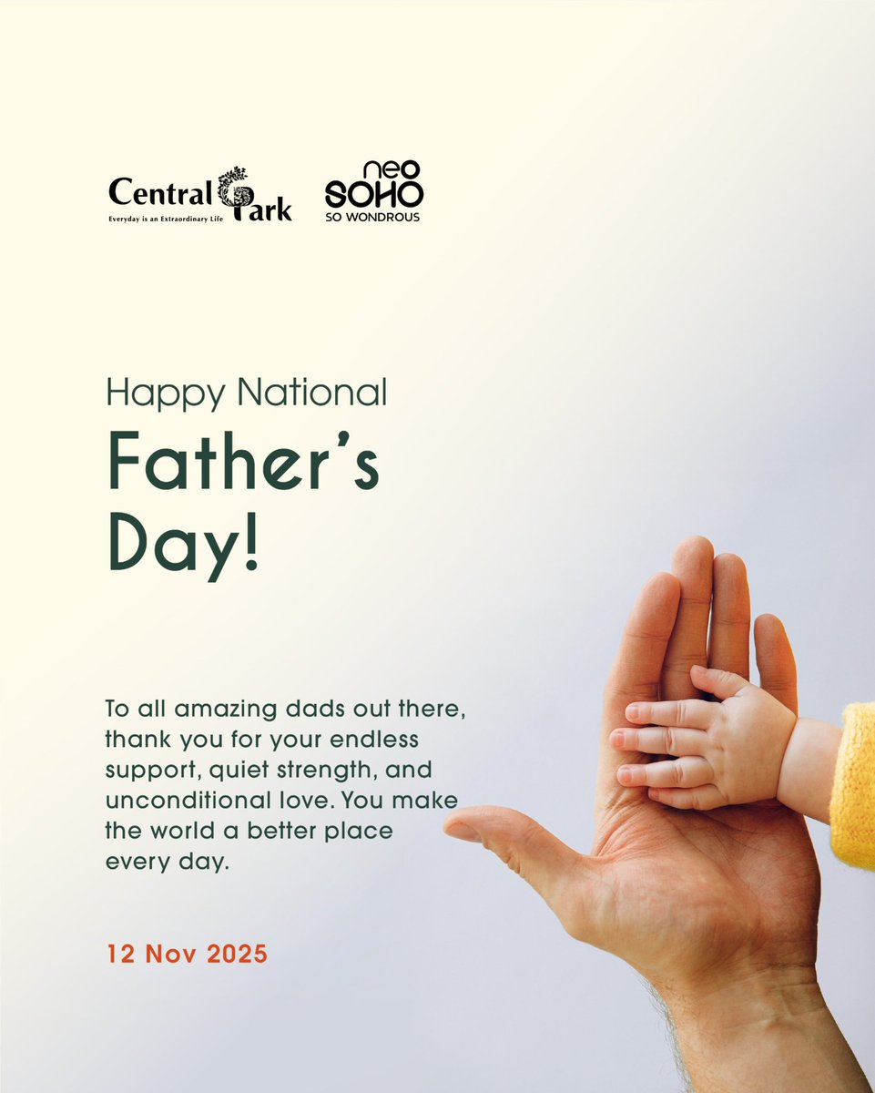 CentralParkMall's tweet photo. Happy National Father’s Day!
To all amazing dads out there, thank you for your endless support, quiet strength, and unconditional love. You make the world a better place every day❤️👨
#centralparkmall #neosohomall #hariayahnasional #nationalfathersday https://t.co/hywYD8HmlA