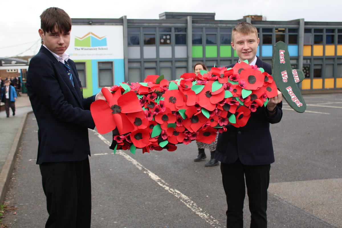 WinstanleySch's tweet image. During our Remembrance Event, the Reveille was played by Mr Greenwood, wreaths were created by our students and laid by our flagpoles, making it a moving tribute. 
Thank you all. 
#LestWeForget #supportingothers #Community