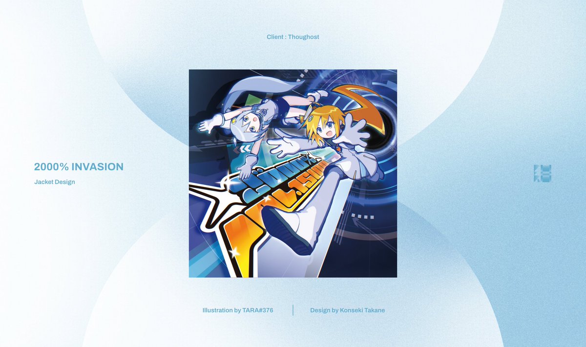 Konseki_Takane's tweet image. [works.]
2000% INVASION
Jacket Design

Client : @thoughost