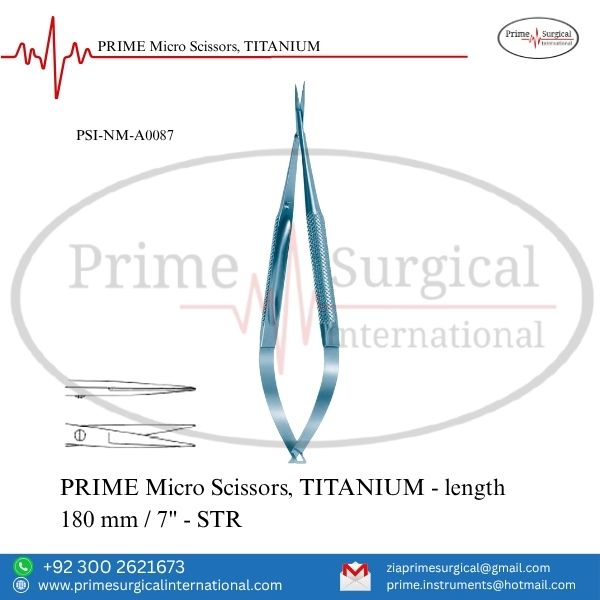 Aqsaprime230's tweet image. PRIME Surgical – Zia | Titanium Micro Scissors ✂️
 Code: PSI-NM-A0087 | 180 mm / 7″ – STR
Durable titanium build for precise and smooth microsurgical performance.
📧 zia@primesurgicalinternational.com
🌐 primesurgicalinternational.com
#TitaniumInstruments #MicroScissors #PrimeSurgical