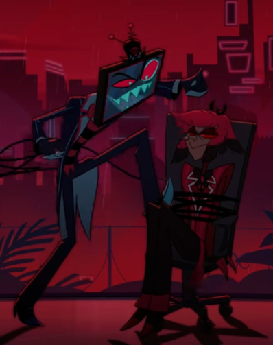 This is so funny, why is he including Alastor MORE than his business partners!! #hazbinhotelseason2 #RadioStatic