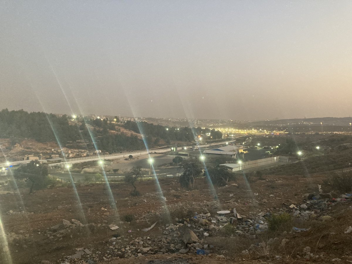 Outside of Ofer prison, where Israel systematically tortures and imprisons Palestinians - including children. Many of the people held here were disappeared without charge or trial. 

At night, you can hear screams and the sound of Israel’s torture.