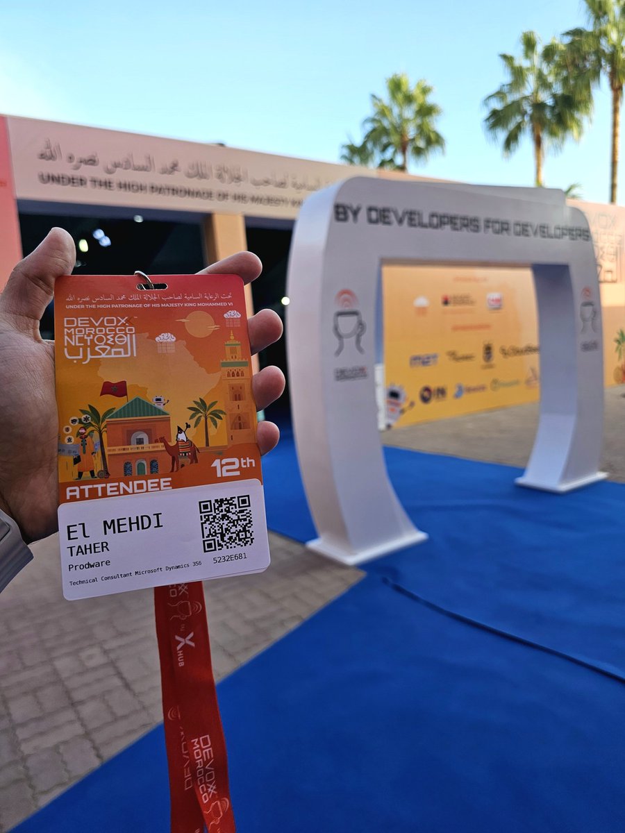 taher_el_mehdi's tweet image. Excited to be at #DevoxxMA — a dream come true to join such an inspiring community of tech minds! 
and big thanks to #prodware for giving me the chance to attend such an inspiring tech event.
.
.
P.S. It’s Dynamics 365, not 356 😅
