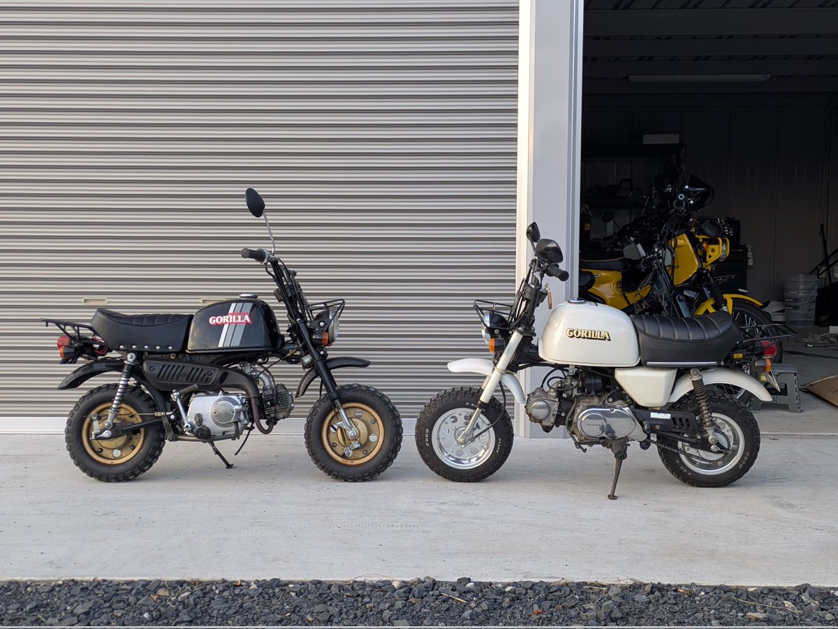 今日も仕事3時頃終わった為🏍 玄関にずっと止めっぱなしのゴリラを出し