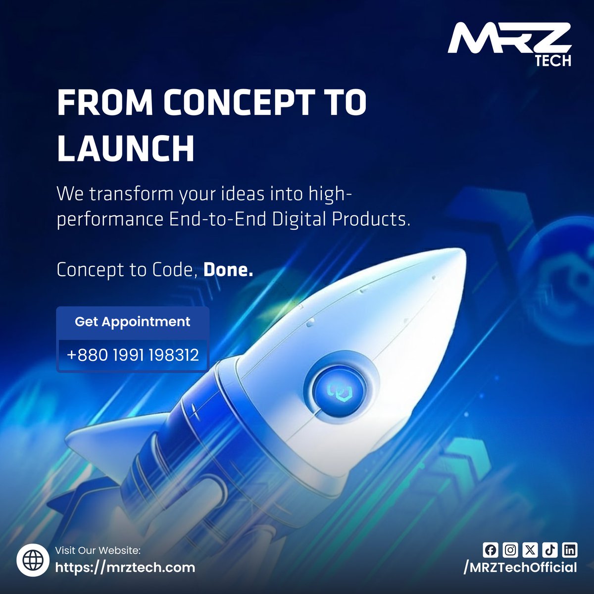 mrztechofficial's tweet image. Got a groundbreaking idea? 🚀
At MRZ Tech, we take it FROM CONCEPT TO LAUNCH, transforming your vision into high-performance End-to-End Digital Products.

#MRZTech #DigitalProducts #TechInnovation #ConceptToLaunch #SoftwareDevelopment #WebApps #MobileApps #CustomSoftware