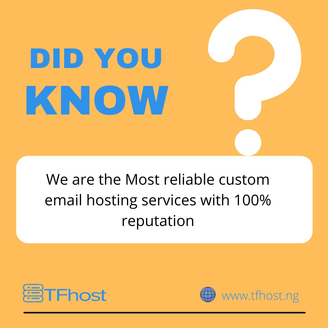 tfhostng's tweet photo. Give your brand a voice with custom business email.
Secure, branded, and powered by TFhost.
👉 [https://t.co/IAfDO6IO4N](https://t.co/IAfDO6IO4N) https://t.co/pLTPuJs0H7