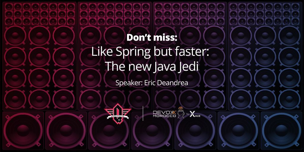 Don't miss Eric Deandrea's session, "Like Spring but faster: The new Java Jedi" today from 15:00 - 15:50 at Devoxx Morocco.
  
buff.ly/8giUa1P

#quarkusworldtour