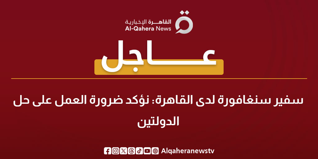 عاجل | سفير سنغافورة لدى القاهرة: نؤكد ضرورة العمل على حل الدولتين #القاهرة_الإخبارية 