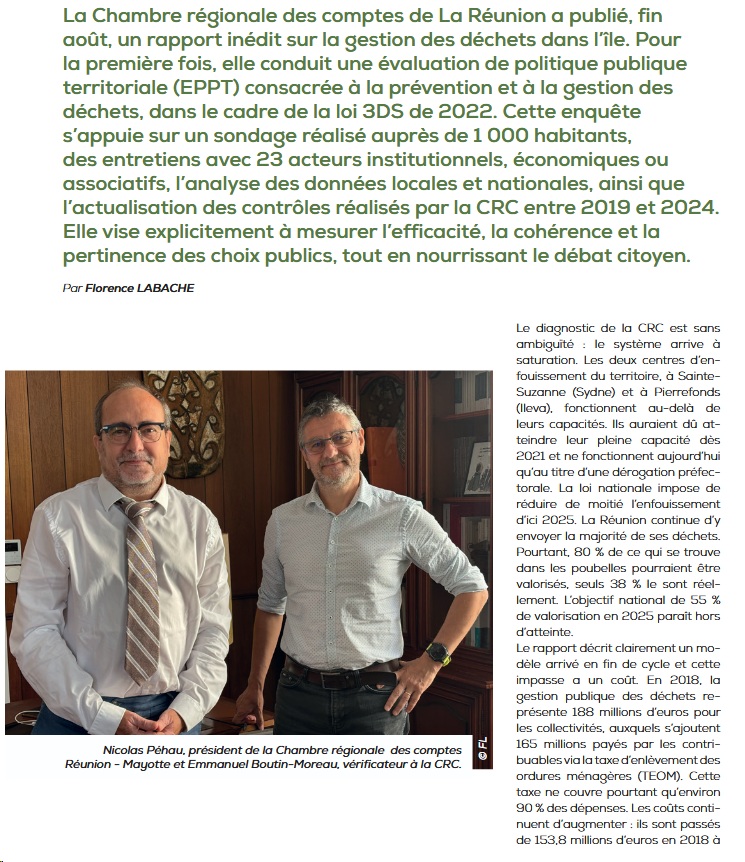 CRCLRM's tweet image. ♻️ La gestion des déchets à #LaRéunion

Retrouvez notre interview dans le magazine Territoire(s)média.

📰 À lire dans le numéro de novembre de Florence Labache, “Gestion des déchets : La Réunion au pied du mur”,

lnkd.in/gpGfBrGi