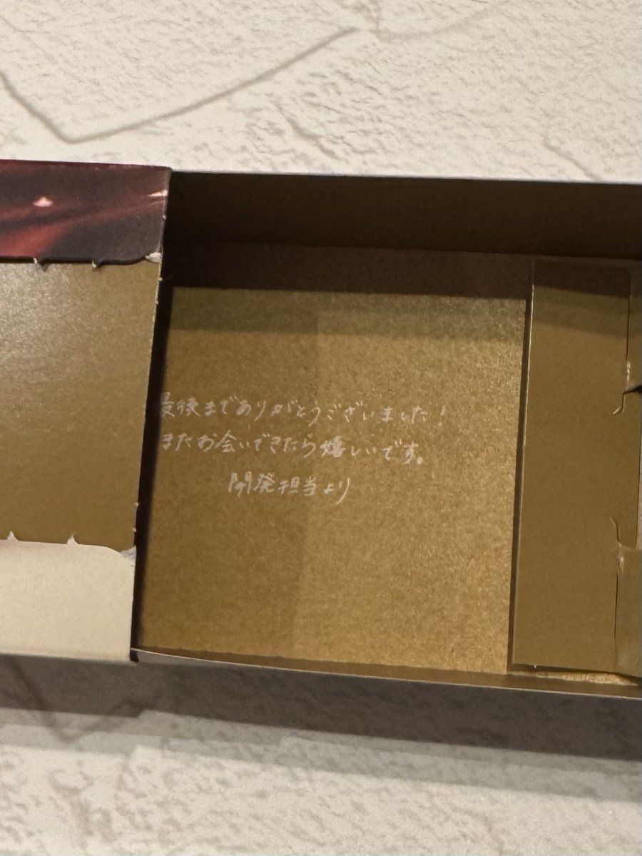 大好きなチョコを食べ終わったら箱の底にメッセージが！そして「人の