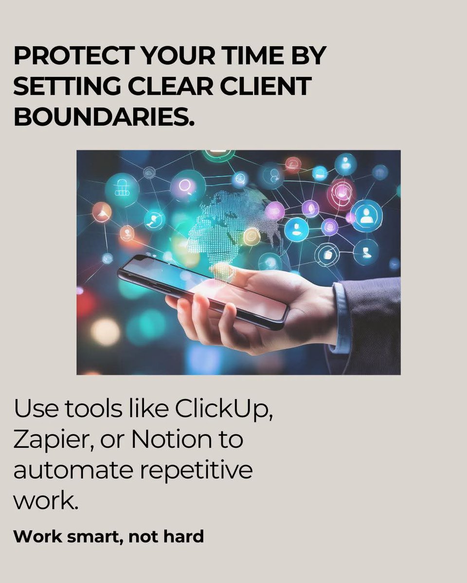 GgbVirtual's tweet photo. Feeling burnout juggling multiple clients? 😩💻

Work smarter, not harder:
✅ Prioritize tasks
✅ Set client boundaries
✅ Time-block
✅ Automate
✅ Rest!

Build systems that help you thrive 🌿✨

#VATips #Productivity #FreelancerLife https://t.co/UvjXTFWl9p