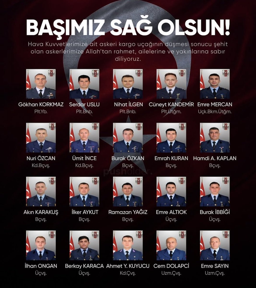 Gürcistan’da Türk Silahlı Kuvvetlerimize ait uçağın düşmesi sonucu şehit olan kahraman askerlerimize Allah’tan rahmet, ailelerine ve yakınlarına sabır diliyorum. Kahramanlarımızın aziz hatırası, bu milletin gönlünde sonsuza dek yaşayacaktır.

Milletimizin başı sağ olsun.🇹🇷