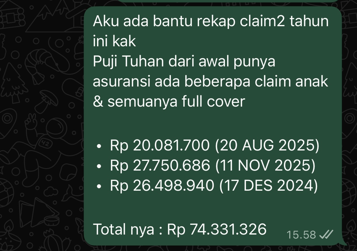 filcadet's tweet photo. Puji Tuhan another claim approved!

Nasabah ini masih anak2 & sudah claim 3x sejak dr punya asuransi

Total nya uda Rp 74.331.326!
Padahal bayar premi cuma 600rb/bln 🤣

Claim kali ini karena ada masalah & perlu operasi di bagian Tonsil