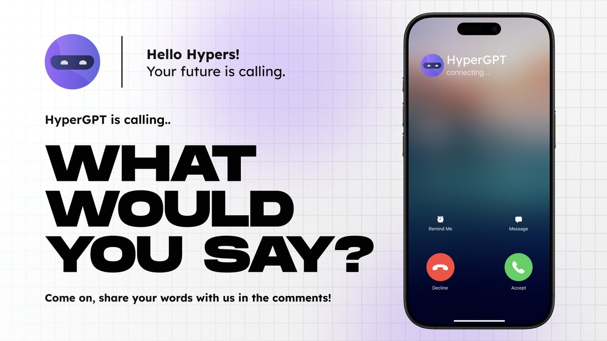 hypergpt's tweet image. Your phone is ringing and we&apos;re calling. 
What would you like to tell us? 🤔