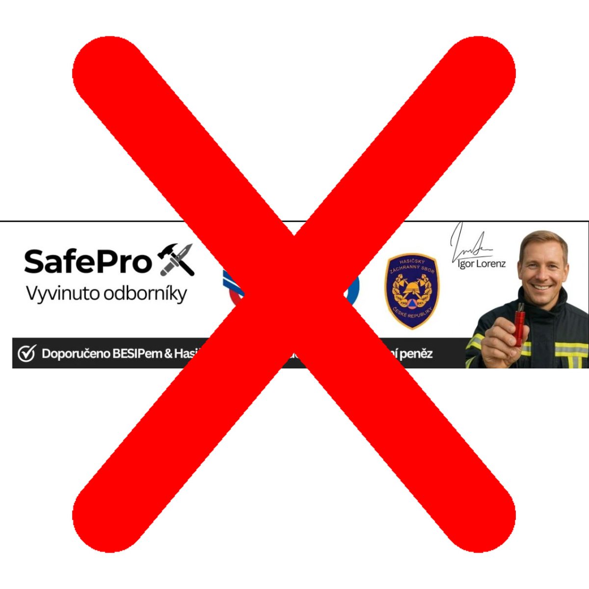 ibesip's tweet image. Ministerstvo dopravy tímto prohlašuje, že BESIP nepodporuje prodej ani jakoukoliv reklamu výrobku Safe Pro X Safety Tool (nouzové kladívko pro rozbití skla automobilu). Toto stanovisko je vydáno na základě důkladného interního posouzení produktu. Více na našem webu.