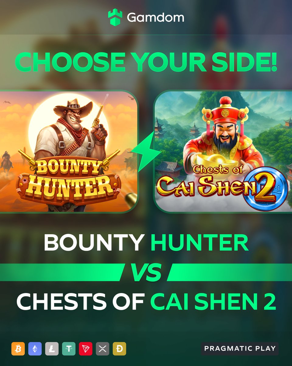 🎰 Battle of the Slots: Pragmatic Play! 🎰

#Team💰 Bounty Hunter 🆚 #Team🐉 Chests of Cai Chen 2

Drop your userID below with your answer &amp; 🔁 for a chance at FREE spins! 🎁

 *KYC Lvl 2 verified Gamdom.com users only