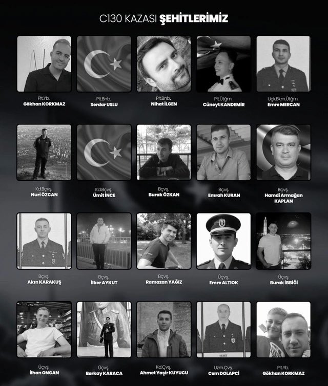 HbpClk's tweet photo. Gürcistan’da meydana gelen #C130 kazasında Şehit düşen 20 kahraman askerimize Allah’tan rahmet, kederli ailelerine ve tüm halkımıza sabır diliyorum. 

Aziz milletimizin başı sağ olsun.🇹🇷 https://t.co/QXZ7Iink9G