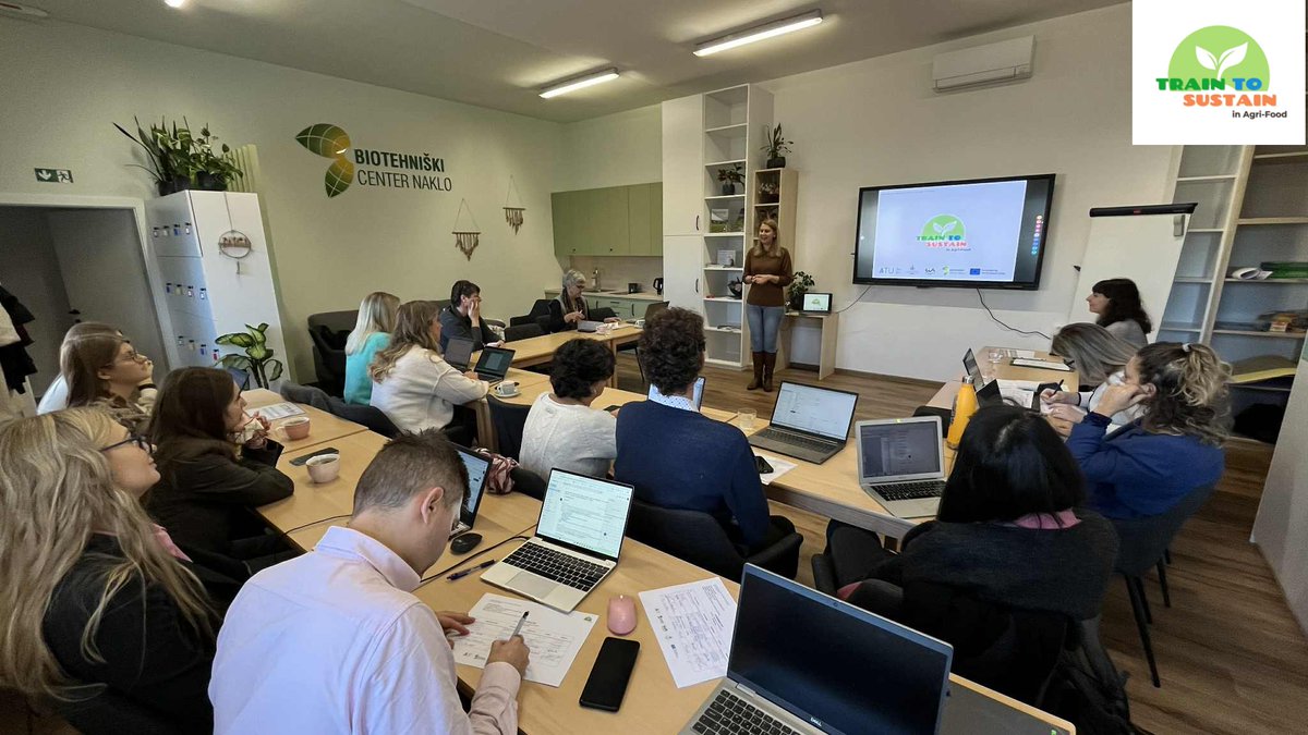 📅 11–13 Nov 2025 | 📍 BC Naklo
#TrainToSustain LTTA2: co-creating a #MOOC on food sustainability in #VET 🌱🧩 World Café, co-design workshops, peer review + good-practice tour 🗣️🏫. Outputs: infographic, framework, recommendations 💡