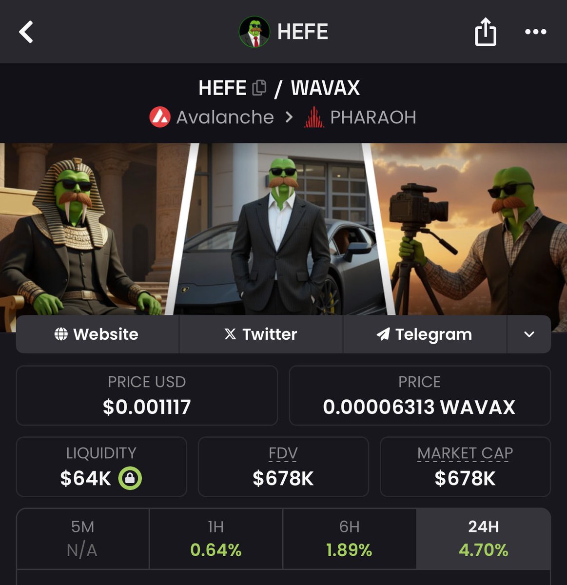 Are memes heating up again on $AVAX?

$HEFE still looks strong and will survive however many meme cycles we have. Ready for the next leg up.