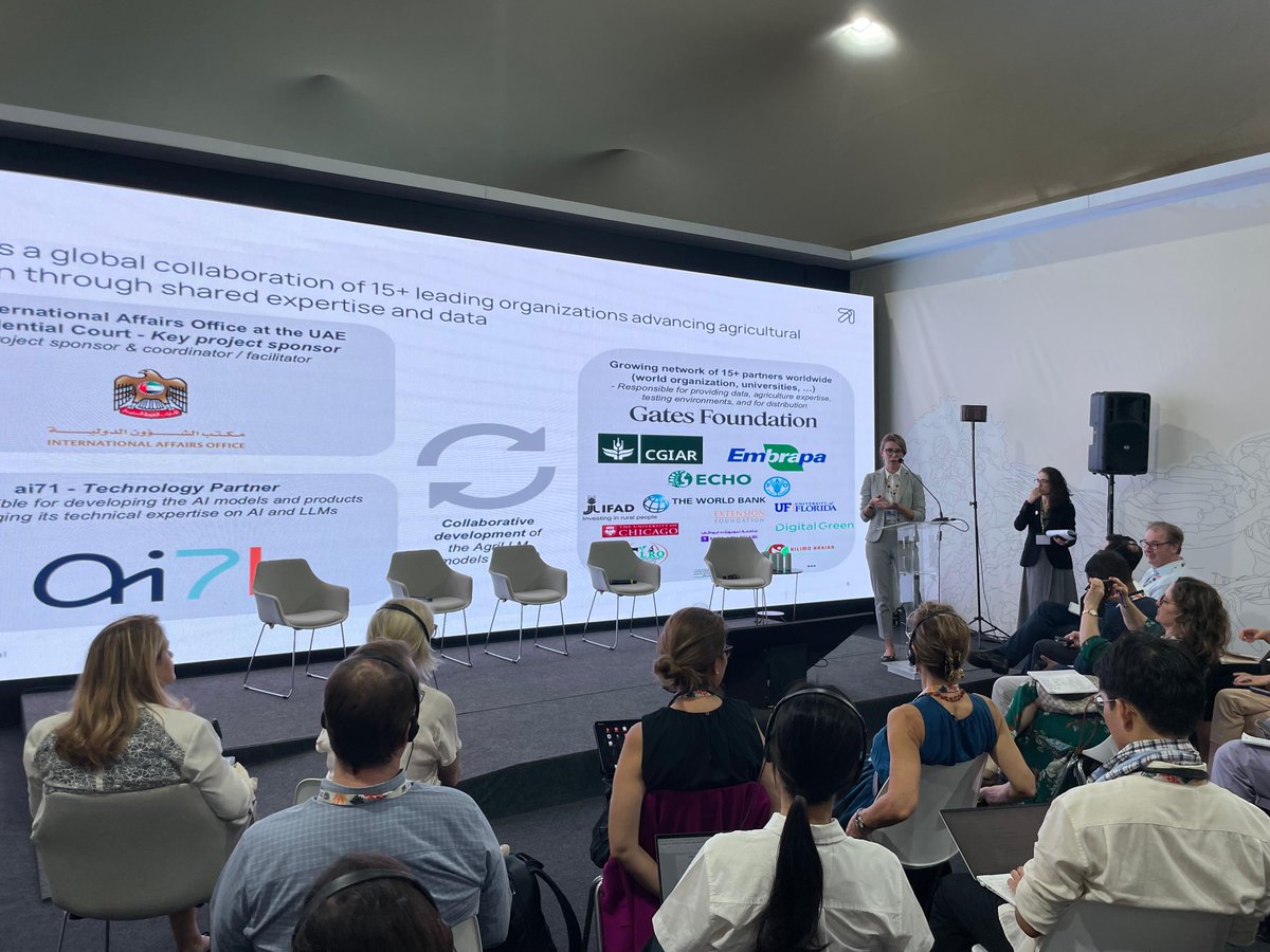 ai71official's tweet image. AI for Agriculture - From Forecasts to Food Systems.
At @Cop30noBrasil, @UNFCCC Showcase of Solutions: AI for Agriculture brought one message into sharp focus: real progress happens when innovation meets inclusion.
From AIM for Scale’s AI-powered weather forecasts helping…