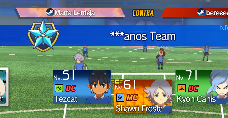 En el online del Inazuma Eleven VR me censuran la palabra "Gitanos" en el nombre del equipo, pero creo que la censura no lo arregla especialmente bien.