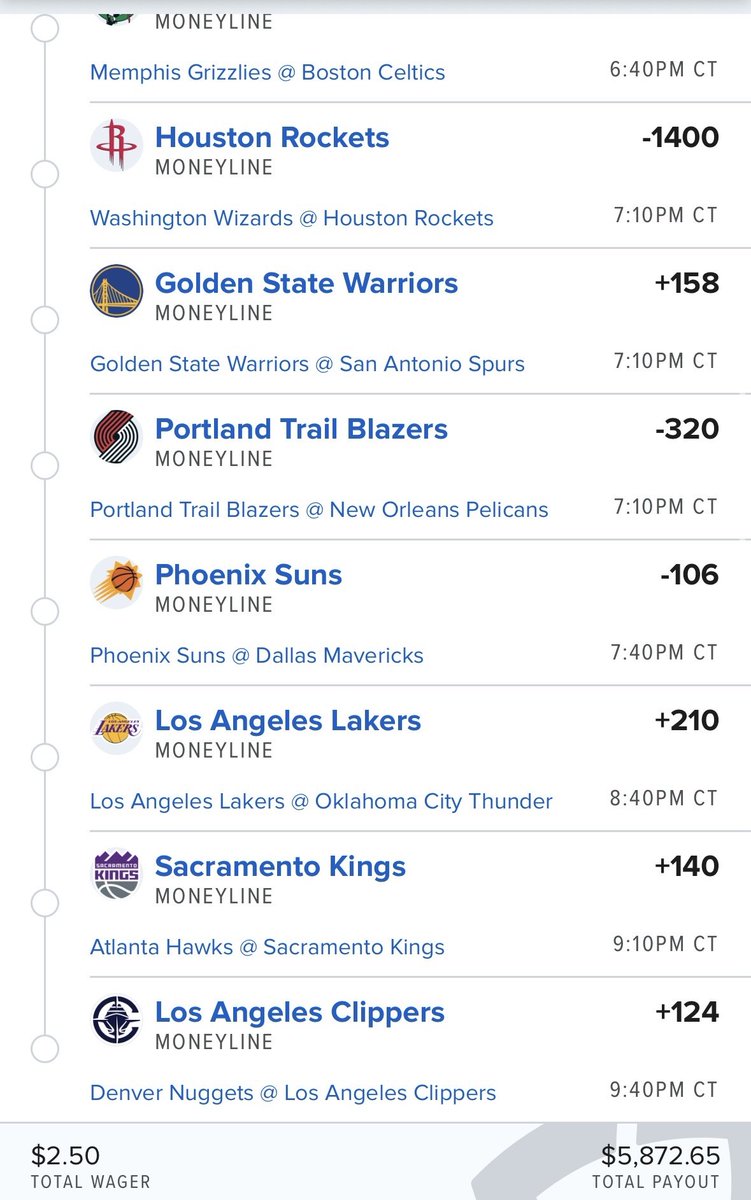 ArnoldsAiModels's tweet image. 🏀 NBA MEGA LOTTO 🍀

I used the same NBA Scores Model that went 6-0 yesterday to create this Mega Lotto.  

$2.50 pays just under 6k 💰