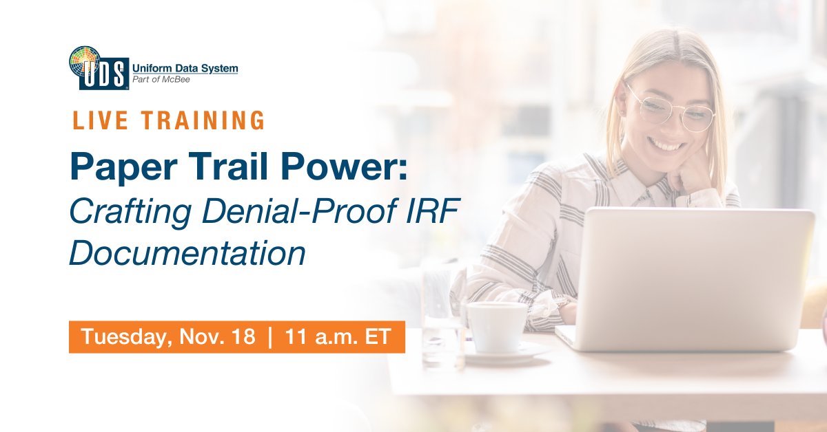 McBeeassociates's tweet image. Improve inpatient rehabilitation facilities (IRF) documentation and reduce denials with expert strategies in our live training.

Stay ahead on RCD, MA audits and compliance best practices. Register today: okt.to/dtYD3N

#ClinicalDocumentation #HealthcareCompliance