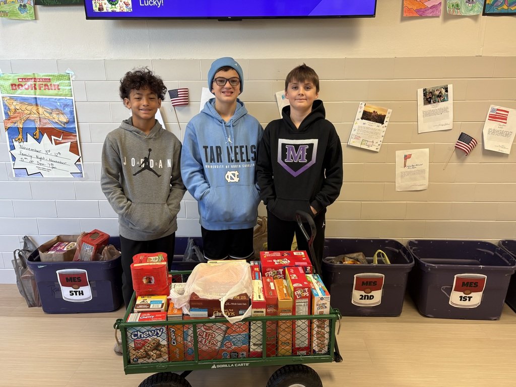 M19_MES's tweet image. MES families have been generous with food donations for the Mascoutah Weekend Meals program.  Students can continue to bring in food donations through the month of November.  #MESProud #19EveryStudent