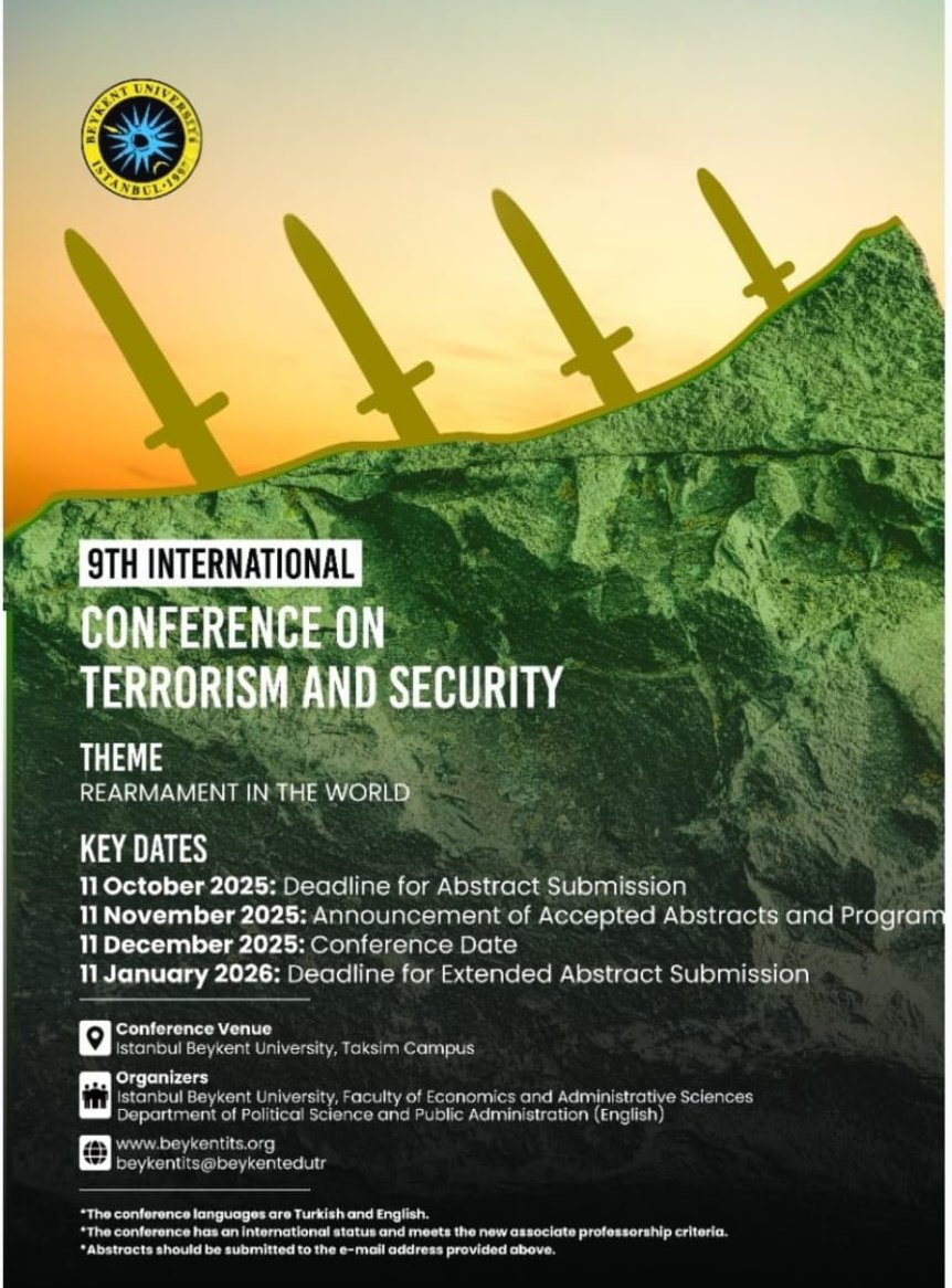 Thrilled to share some exciting news! Our collaborative paper, "Rebuilding Security: Artificial Intelligence, Discourse, and the Politics of Counter-Terrorism" with Seda Çolakoğlu (<a href="/Sedacolakogluu/">Seda Çolakoğlu</a>) , has been accepted to the prestigious 9th International Conference on Terrorism