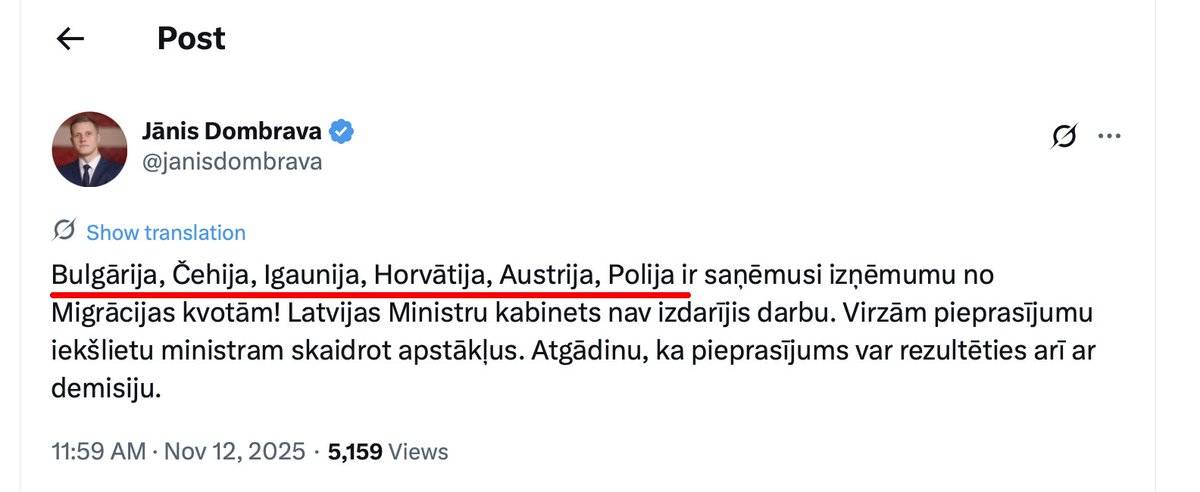 Bulgārija, Čehija, Igaunija, Horvātija, Austrija, Polija ir saņēmusi izņēmumu no Migrācijas kvotām