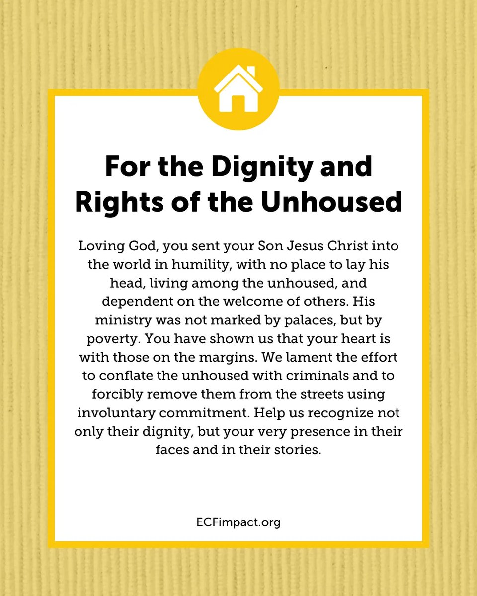 ECFimpact's tweet image. A Prayer For the Dignity and Rights of the Unhoused (Episcopal Public Policy Network) #ECFimpact #servecompassionately #Episcopal #prayer #publicwitness #faithfuladvocacy