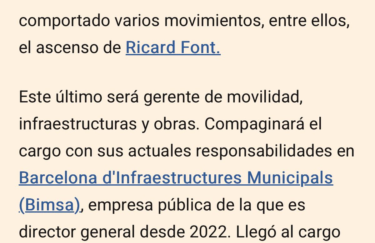El portavoz de uno grupo opositor a Laporta es Ricard Font, gerente de Movilidad,Infraestructuras y Obras del Ajuntament de Barcelona.

Sí, de OBRAS. Tiene peso y potestad a la hora de otorgar licencias para el Spotify Camp Nou. Y es de la oposición.

Atad cabos. Es un esperpento