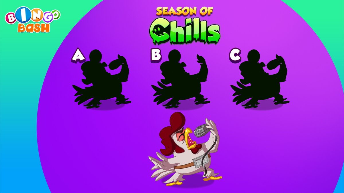 PlayBingoBash's tweet image. 🎤🐔 Which shadow matches the OG Rockstar of the Season of Chills? 👻🎸

Take your best guess — A, B, or C — and grab your FREEBIE▶️ bit.ly/42FoHbp 

#BingoBash #SeasonOfChills #FreebieFun