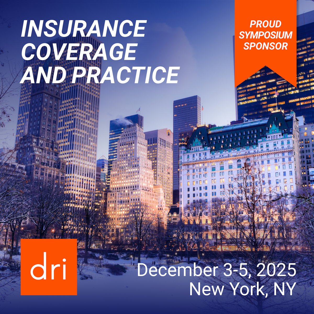 DRICommunity's tweet image. DRI is proud to thank the sponsors of the 2025 Insurance Coverage and Practice Symposium! This event would not be possible without your support.  

#DRIICPS #DRILawyer #DRICommunity  
 
DRI is the largest bar association for civil defense attorneys and in-house counsel.